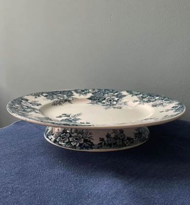 Compotier bas vintage Bleu-vert