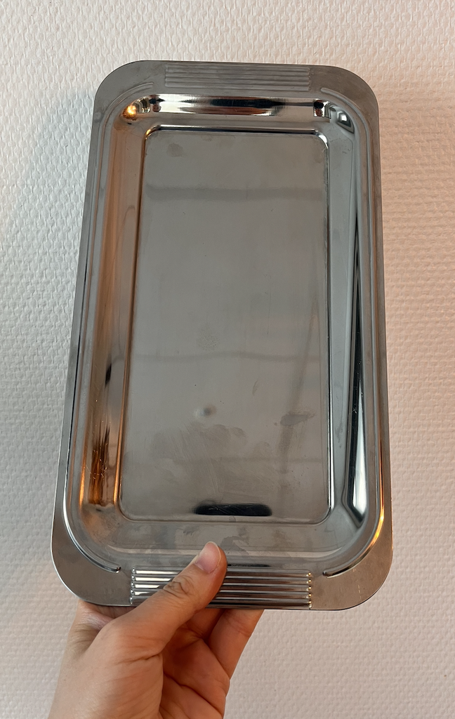 Plateau à main rectangle Inox 