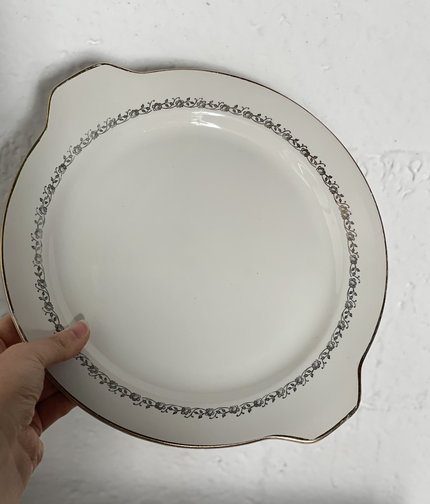 Plat rond vintage Doré