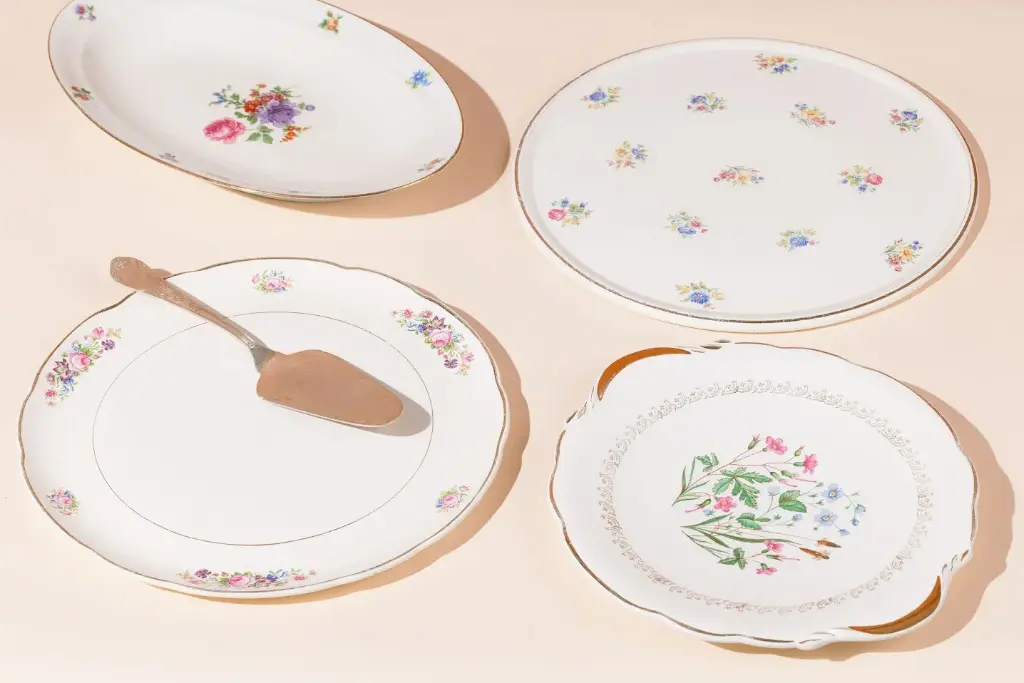 Plat à tarte vintage Fleuri