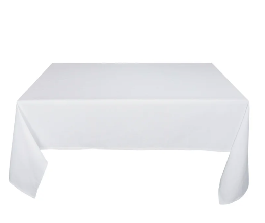 Nappe coton blanc 130x140 cm