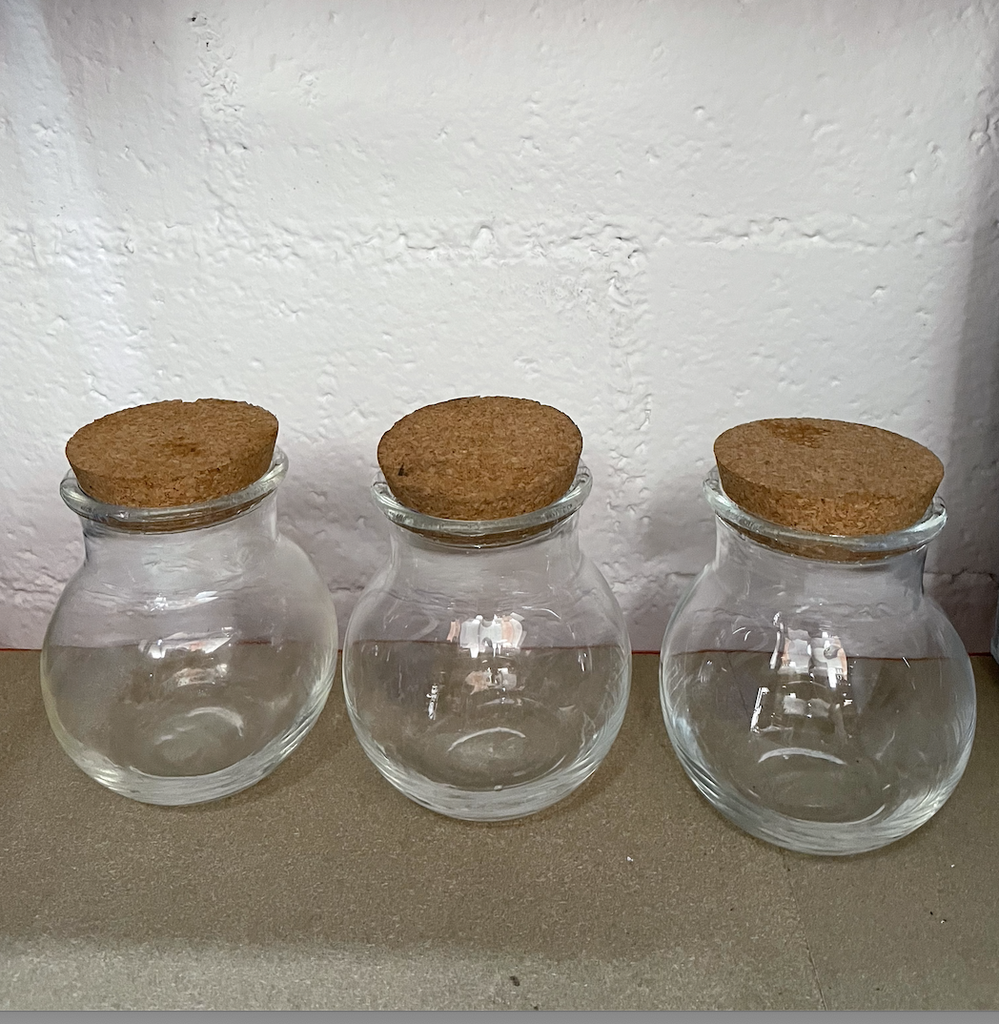 Bocal en verre bouchon liège