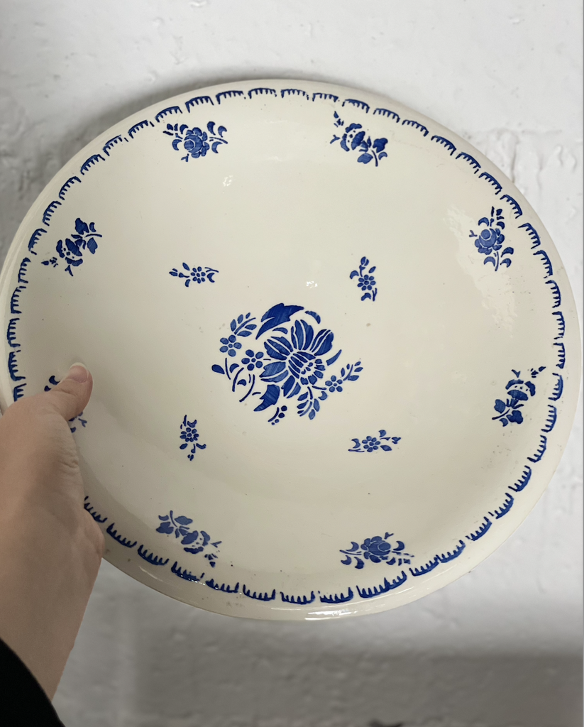 Plat creux vintage Bleu-vert