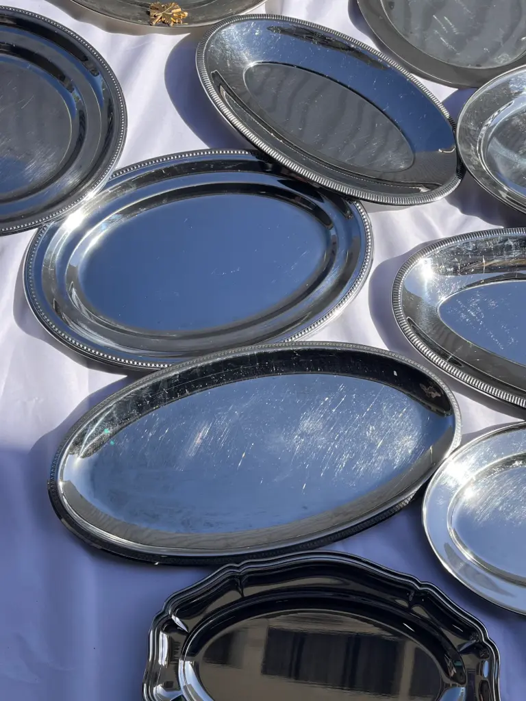Plateau ovale inox