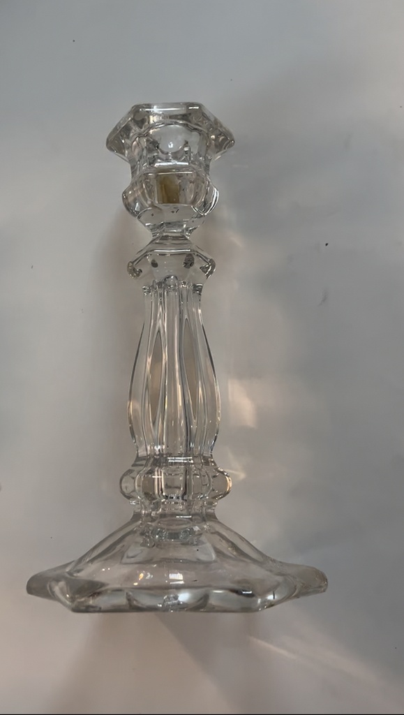 Bougeoir en verre vintage