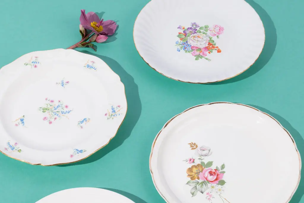 Grande assiette vintage Fleuri