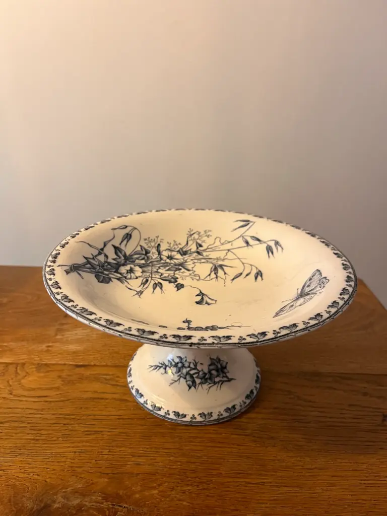 Compotier haut vintage Bleu-vert