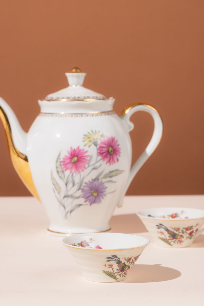 Théière vintage Fleurie