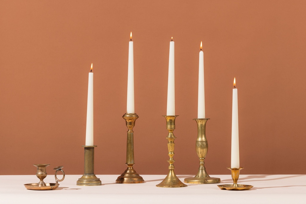 Bougeoir doré Vintage 