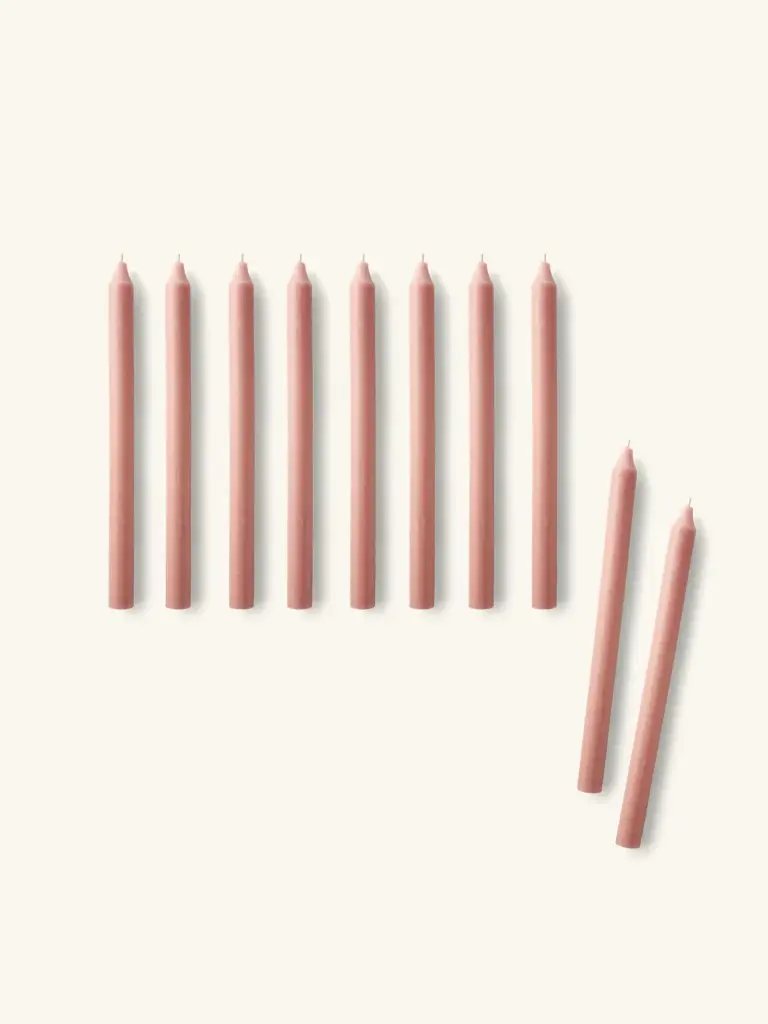 Bougie rose bonbon 25cm 