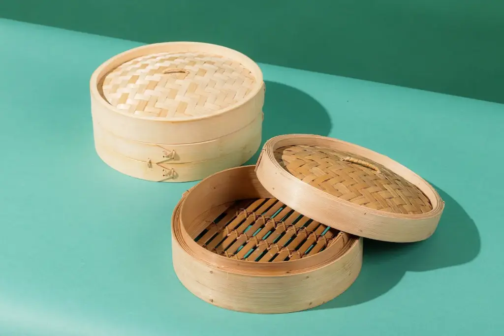 Panier vapeur bambou (2 étages + couvercle)