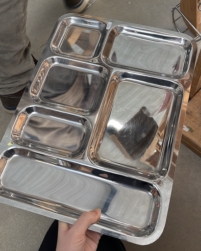 [ART-PL-16] Plateau à compartiments Inox