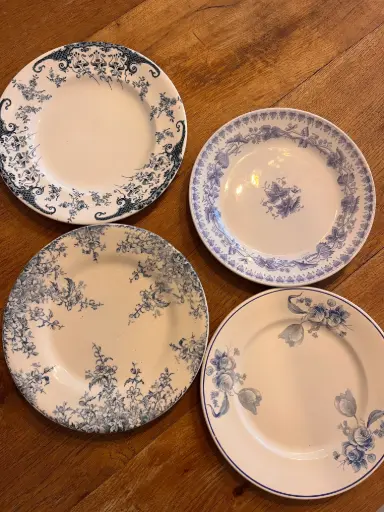 [ART-AS-12] Petite assiette vintage Bleu-vert