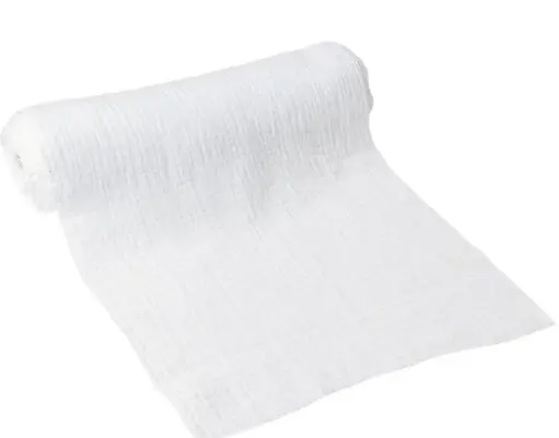 [DEC-CH-TA] Chemin de table 300x30 cm Gaze de coton blanc