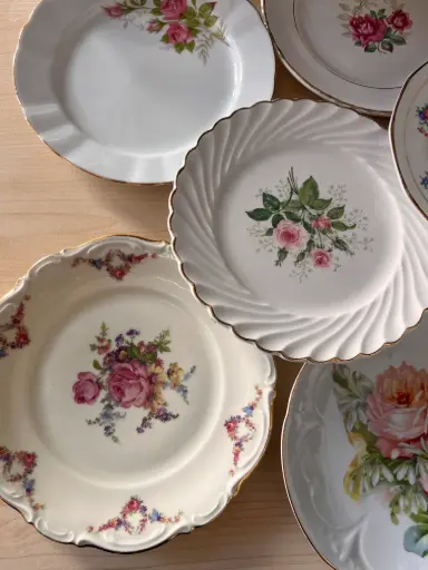 [ART-AS-7] Petite assiette vintage Fleuri