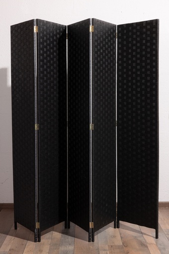 [MAT-PA-2] Paravent noir tressé