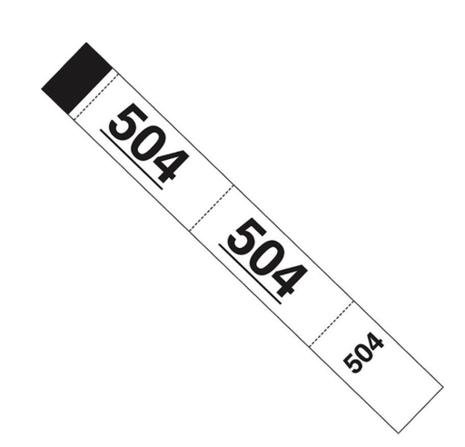 [MAT-TI-1] Carnet de vestiaire 50 tickets 3x20cm | Perforés – 3 Parties 