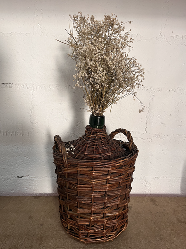 [DEC-DA-2] Dame Jeanne en osier vintage